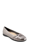 Trotters Daphne Flat In Pewter