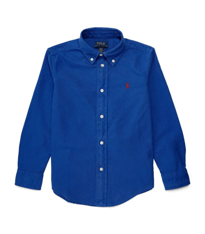 Ralph Lauren Kids' Cotton Polo Pony Shirt (6-14 Years) In Blue