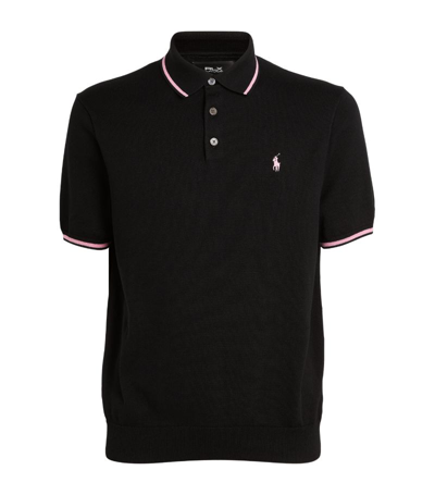 Ralph Lauren Rlx  Coolmax Polo Shirt In Black