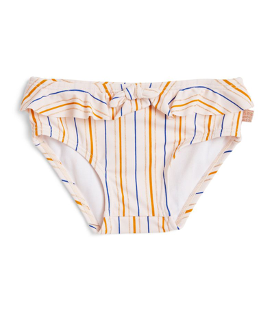 Carrèment Beau Striped Bikini Bottoms (9-18 Months) In Orange