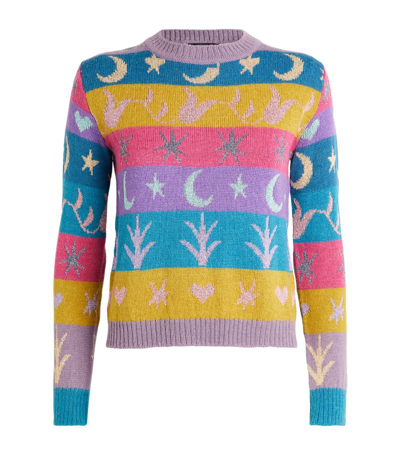 Weekend Max Mara Alpaca-blend Jacquard-knit Sweater In Multi