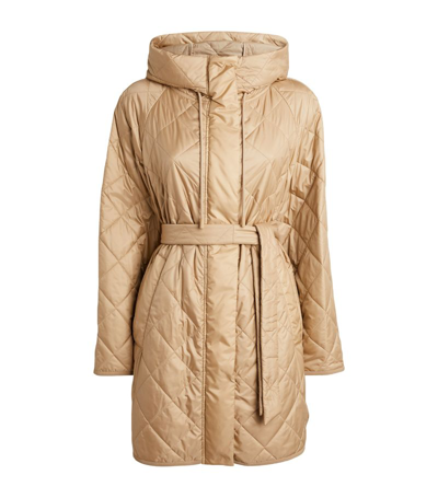 Weekend Max Mara Quilted Parka In Sand