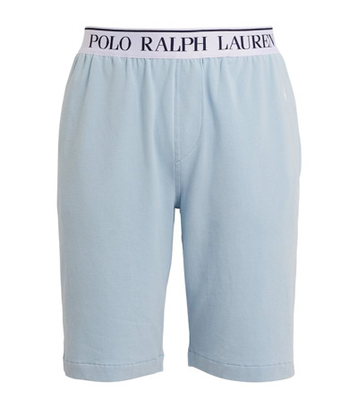 Polo Ralph Lauren Fleece Logo Shorts In Blue