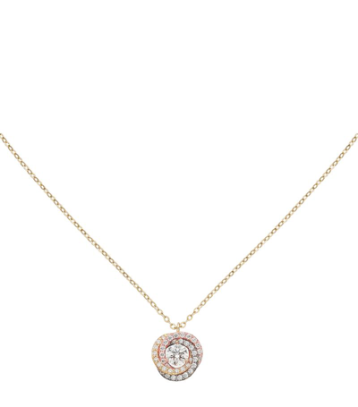 Cartier Mixed Gold And Diamond Trinity Necklace In Multi