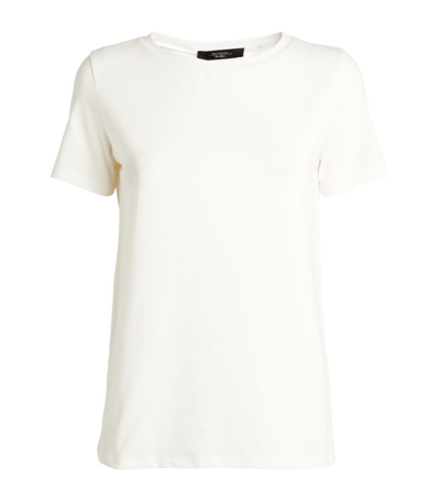 Weekend Max Mara Stretch-cotton Basic T-shirt In White