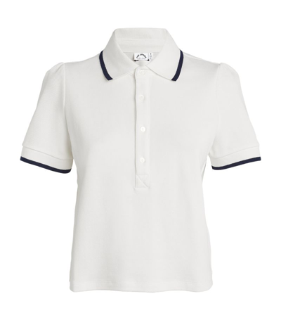 The Upside Organic Cotton Bounce Birdie Polo Shirt In White