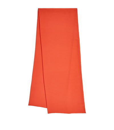 Max Mara Silk Square Stole In Red