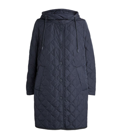 Weekend Max Mara Down Quilted Parka In Blue