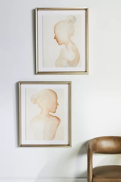 Anthropologie Melting Silhouette Wall Art In Neutral