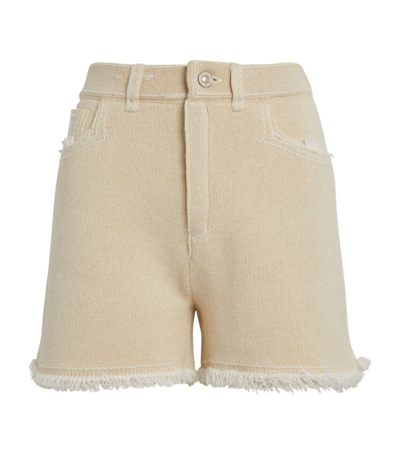 Barrie Cashmere-cotton Shorts In Neutral