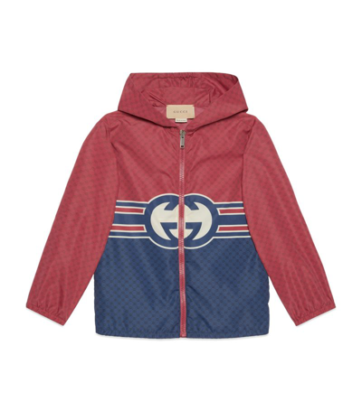 Gucci Kids' Interlocking G Print Jacket In Blue