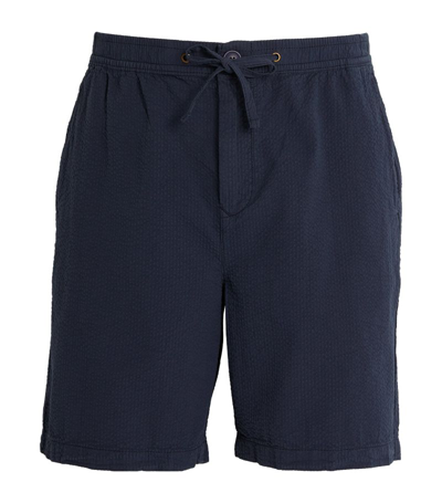 Barbour Seersucker Melbury Shorts In Navy