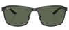 Ray Ban Rb3721 Sunglasses Silver Frame Green Lenses 59-17 In Multi