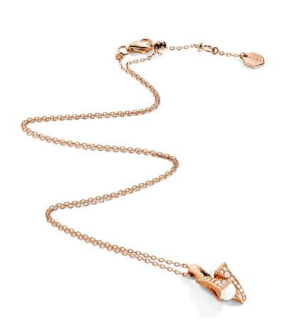 Marli New York Rose Gold, Diamond And White Agate Cleo Pendant Necklace