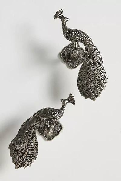 Anthropologie Ida Peacock Tieback In Silver