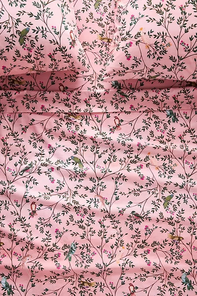 Anthropologie Organic Percale Printed Sheet Set