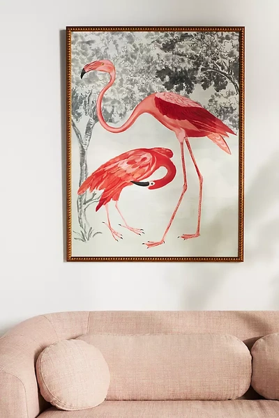 Artfully Walls American Flamingo And Ibis Wall Art In Pink