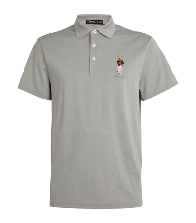 Ralph Lauren Rlx  Golf Polo Bear Polo Shirt In Grey