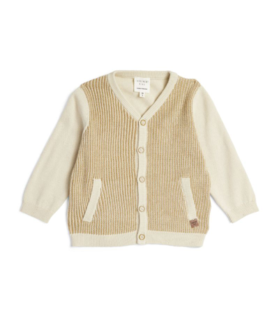 Carrèment Beau Carrement Beau Ribbed Cardigan (12-18 Months) In Ivory