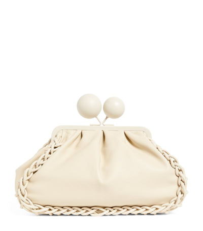 Weekend Max Mara Medium Nappa Leather Pasticcino Bag In White