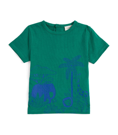 Carrèment Beau Safari Print T-shirt (12-18 Months) In Green