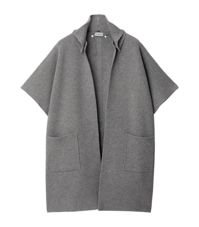 Burberry Cashmere Cape In Light Grey