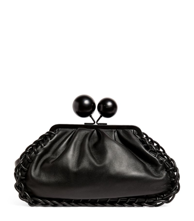 Weekend Max Mara Medium Nappa Leather Pasticcino Bag In Black