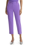 Theory Treeca 4 Admiral Crepe Tailored Crop Trousers In Bright Peony