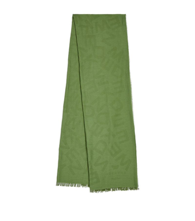 Weekend Max Mara Repeat Print Scarf In Green