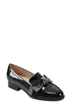 Bandolino Bow Loafer In Black Patent,gray - Faux Patent Leather