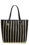 Rag & Bone Daily Straw Tote In Black Multi