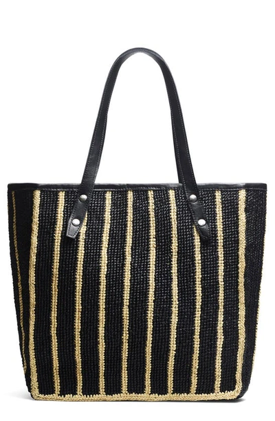 Rag & Bone Daily Straw Tote In Black Multi