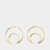 Marine Serre Regenerated Moon Earrings -  - Brass - Gold In Gold