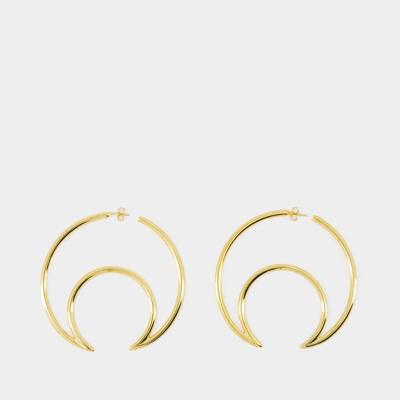 Marine Serre Regenerated Moon Earrings -  - Brass - Gold