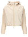 BURBERRY CROPPED HOODED JACKET CASUAL JACKETS, PARKA BEIGE