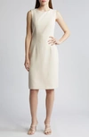 KOBI HALPERIN MERIDIAN TWILL SHEATH DRESS