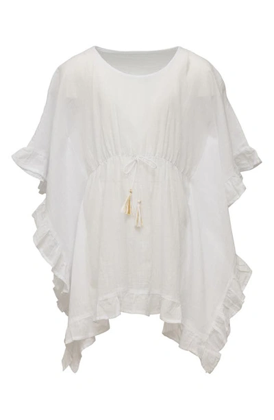 SNAPPER ROCK SNAPPER ROCK KIDS' RUFFLE COTTON COVER-UP DRESS