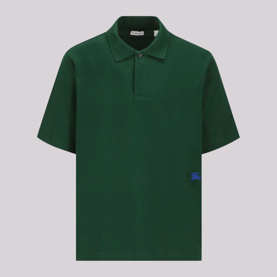 Burberry Logo-embroidered Cotton Polo Shirt In Ivy