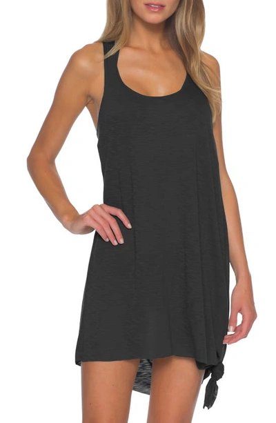 Becca It's A Breeze Twist Back Cover-up Dress In Black