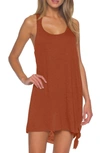 Becca It's A Breeze Twist Back Cover-up Dress In Chestnut