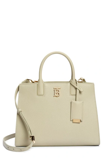 Burberry Mini Frances Leather Handbag In Hunter