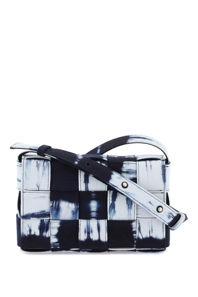 Bottega Veneta Cassette Crossbody Bag In White,blue
