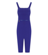 Elisabetta Franchi Square Neck Sheath Crepe Midi Dress In Blue