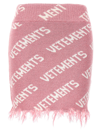 VETEMENTS ICONIC LUREX MONOGRAM SKIRTS PINK