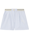 Palm Angels Boxer Shorts Striped Detail Button In Blue