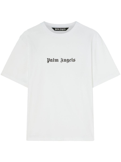 Palm Angels T-shirts And Polos Black In White