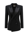 Saint Laurent Double-breasted Blazer Dress In Black