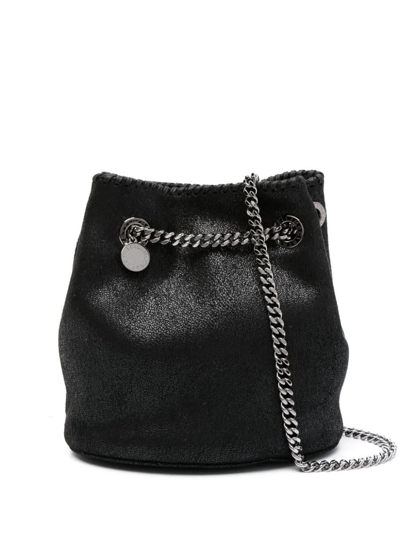 Stella Mccartney Falabella Bucket Bag With Chain Links In Black