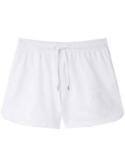 Stella Mccartney S-wave Jersey Drawstring Shorts In White