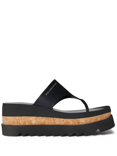 Stella Mccartney Sneak-elyse Platform Sandals In Black